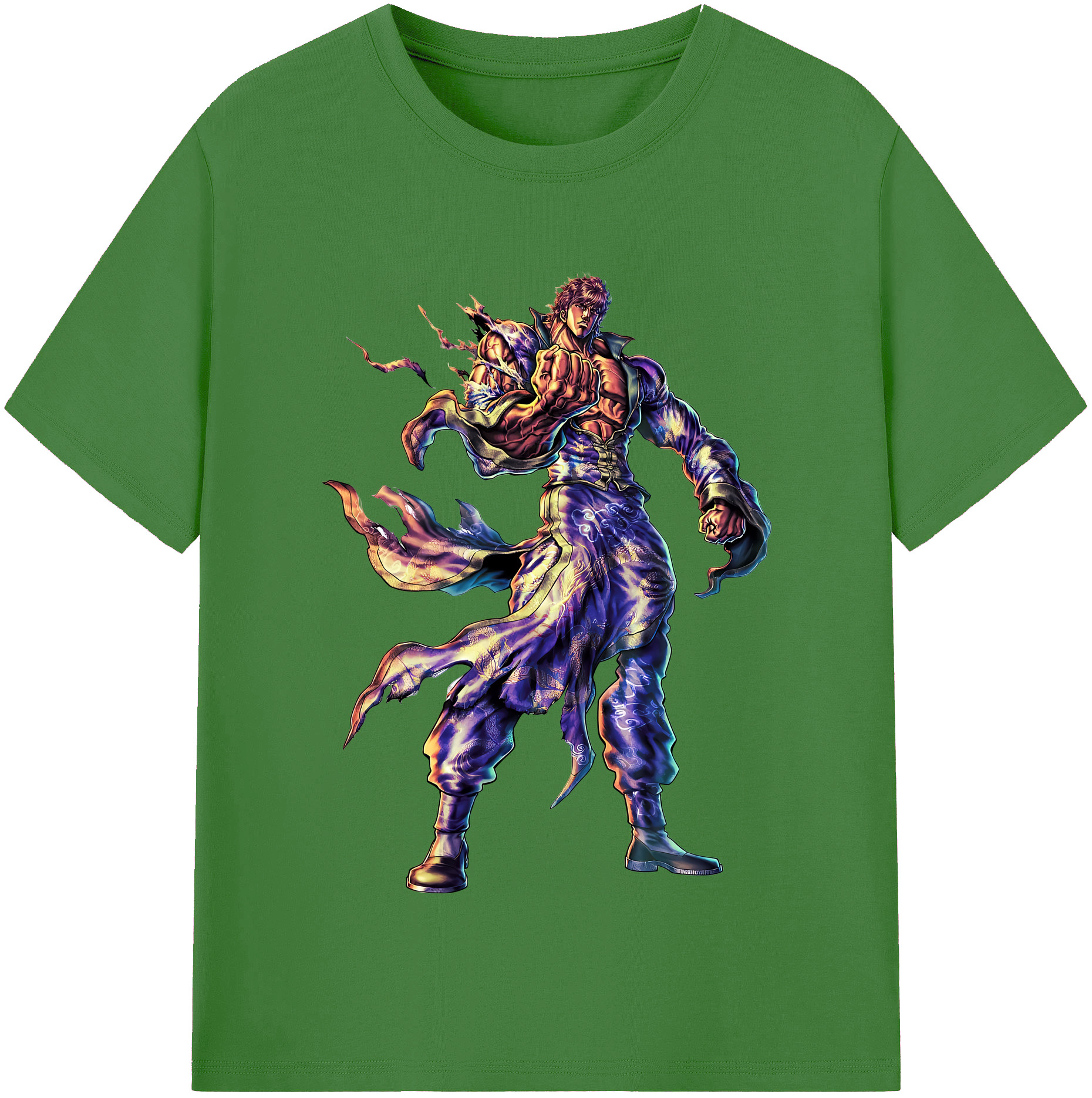 （画像用） 北斗の拳 Fist of the North Star レディースカジュアルプリントTシャツ（綿100％）